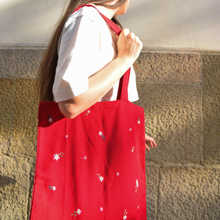 TRAISTE - Traistă unisex brodată manual Flori și Flori