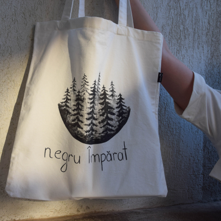 TRAISTE - Traistă pictată manual Negru Împărat