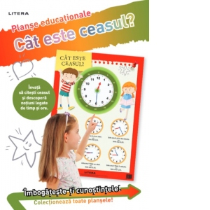 Fictiune - CAT ESTE CEASUL? (planse educationale infoliate)