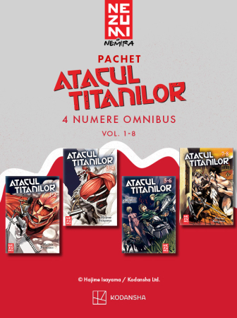 MANGA - Pachet Atacul Titanilor 4 vol. Omnibus (vol 1-8)