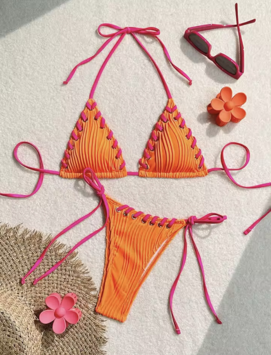 Costum de baie 2 piese orange Zanyah [1]