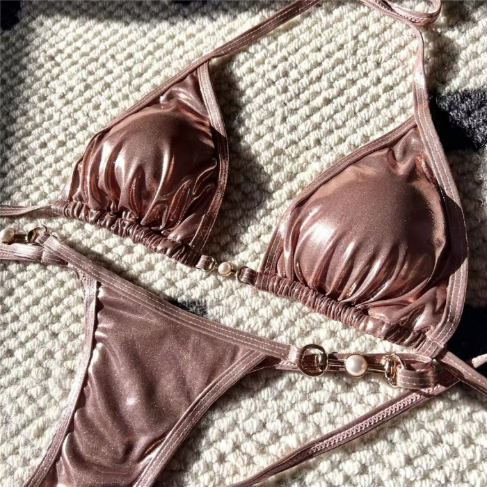 Costum de baie 2 piese Peach Pink [7]