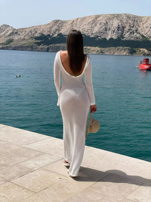 Rochie de plaja alba Eden [8]