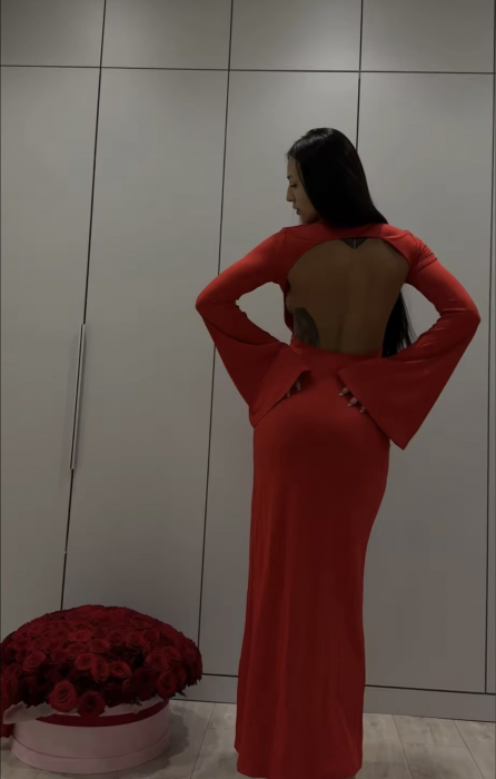 Rochie lunga de seara rosie Ruby [8]