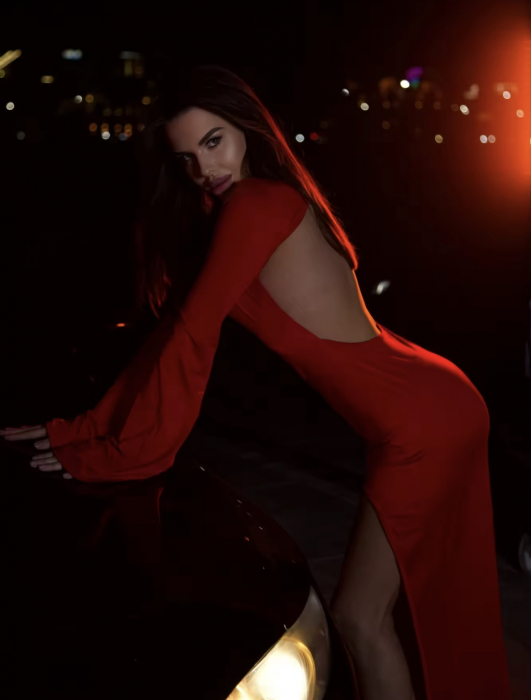 Rochie lunga de seara rosie Ruby [9]