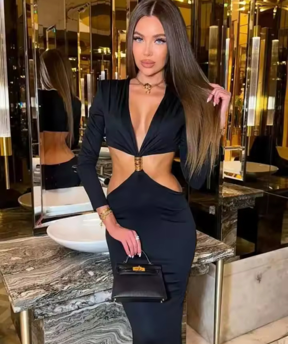 Rochie lunga neagra Ethel [5]