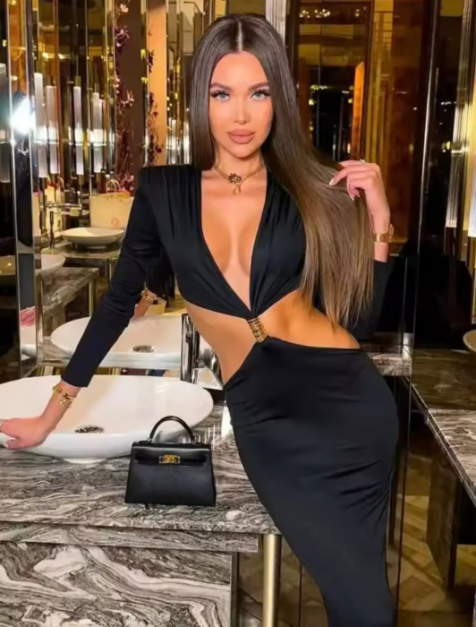 Rochie lunga neagra Ethel [6]