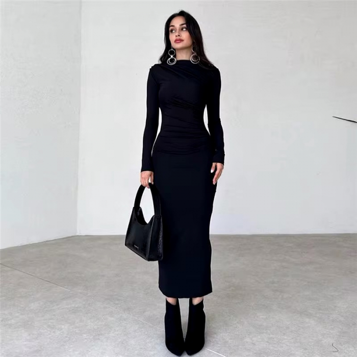Rochie midi mulata neagra Gloria [5]