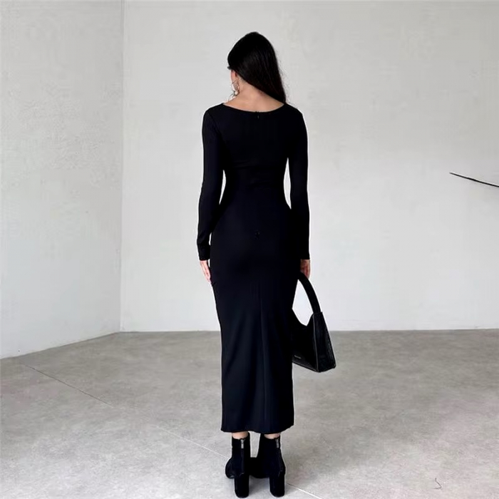 Rochie midi mulata neagra Gloria [6]