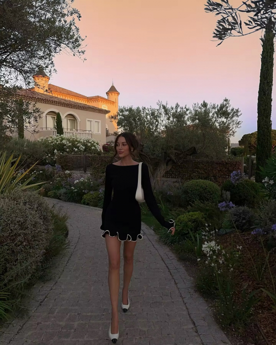 Rochie mini neagra tricotata Camille [4]
