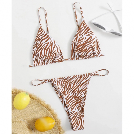 Costume de baie - Brown&White Bikini
