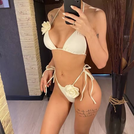 Costum de baie 2 piese alb REY FLOWER [1]