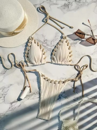 Costum de baie 2 piese bej Zanyah [6]