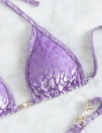 Costum de baie 2 piese mov Leopard Bikini [6]