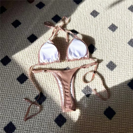 Costum de baie 2 piese Peach Pink [7]