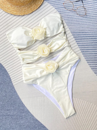 Costum de baie 3 piese ivoire Anne [11]