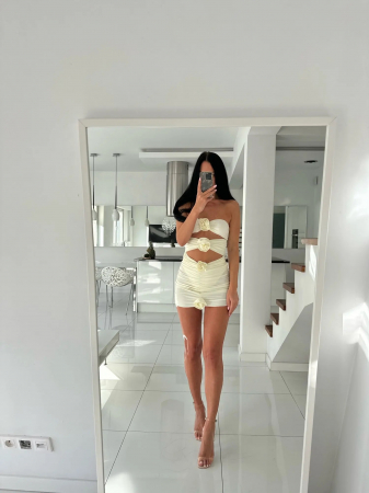 Costum de baie 3 piese ivoire Anne [1]