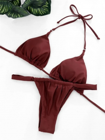 Costum de baie brazilian 2 piese maro Gracie [2]