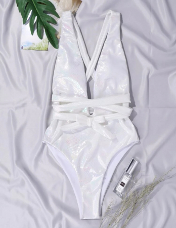 Costum de baie intreg alb Liama [3]