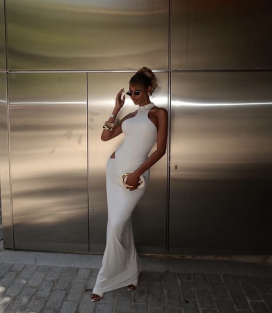 Rochie lunga bej Valery [5]