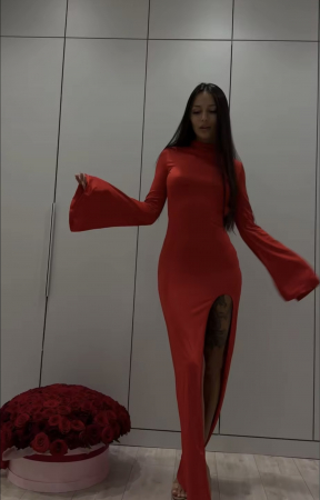 Rochie lunga de seara rosie Ruby [6]