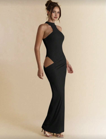 Rochie lunga neagra Valery [4]