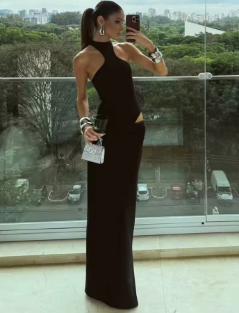 Noutati - Rochie lunga neagra Valery