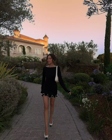 Rochie mini neagra tricotata Camille [3]