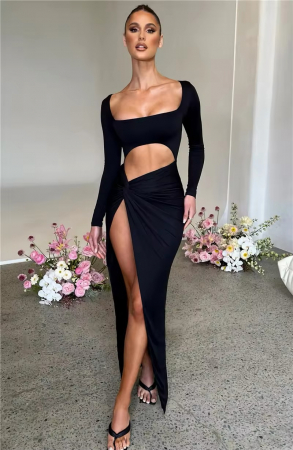 Rochie mulata midi neagra Alicia [2]