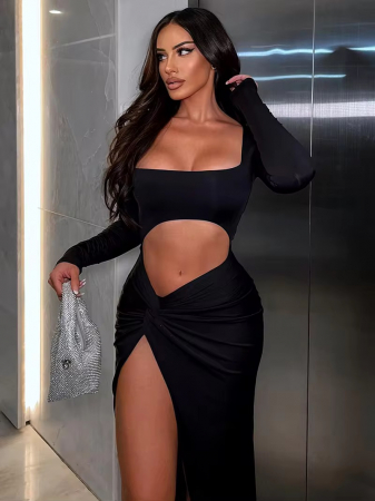 Rochie mulata midi neagra Alicia [1]