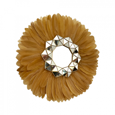 Oglinda decorativa de perete cu pene GOLDY, 50-55 CM [1]