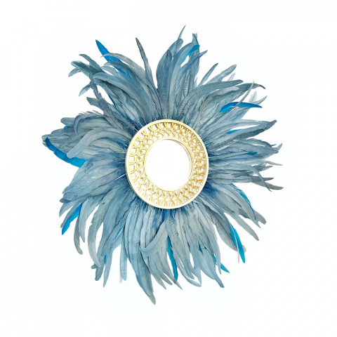 Oglinda decorativa de perete cu pene negre SINSY, 70-75 cm [1]