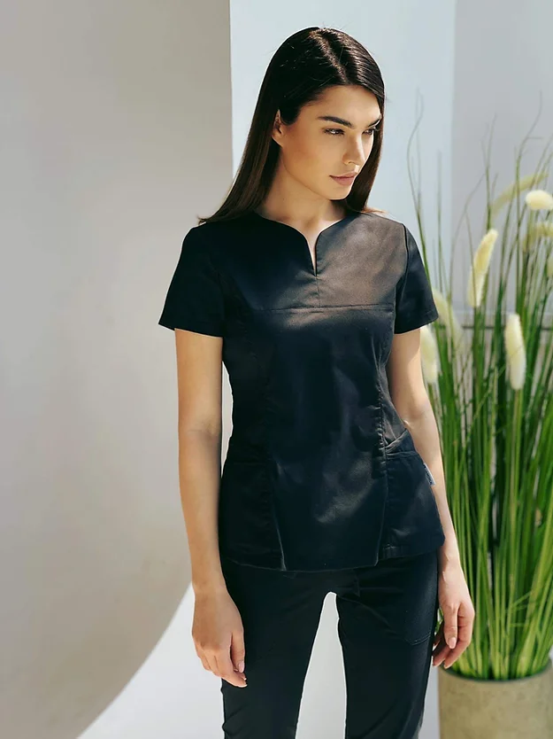 Bluză medicală model Camelia *Negru [2]