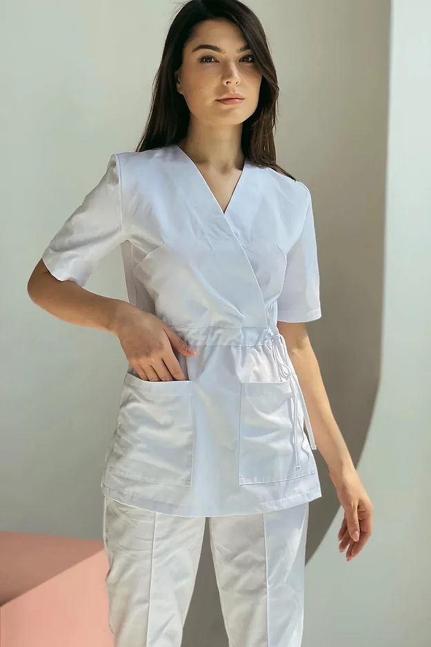 Bluză medicală model Linda *Albă [2]