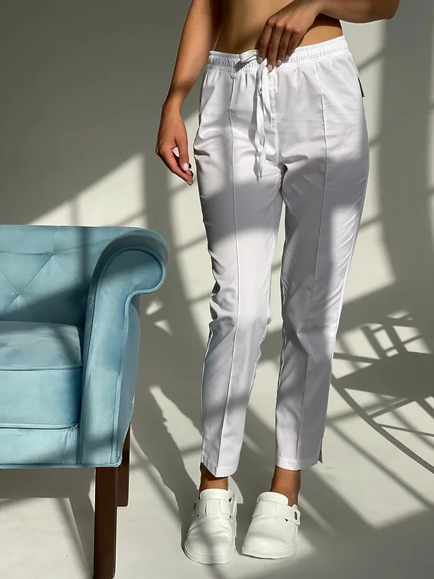 Pantaloni medicali model Dentus*Alb [4]