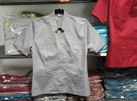 Bluze Medicale - Bluza medicala model Ana*Gri mânecă scurtă