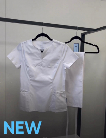 Uniforme pentru femei - Bluză medicală model Camelia *Alb