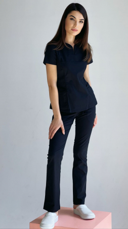 Bluză medicală model Camelia *Negru [2]