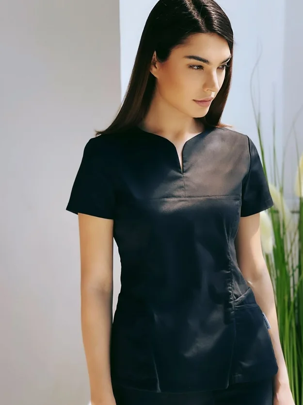 Bluze Medicale - Bluză medicală model Camelia *Negru