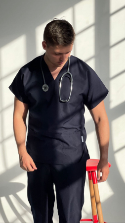 Bluză medicală model David *Bluemarine elastan [1]