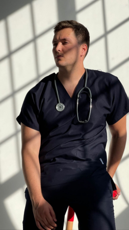 Bluză medicală model David *Bluemarine elastan [2]