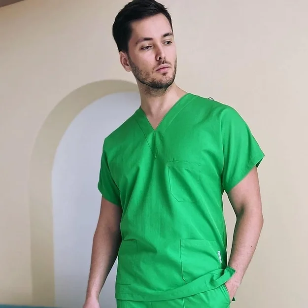 Uniforme pentru barbati - Bluză medicală model David *Verde