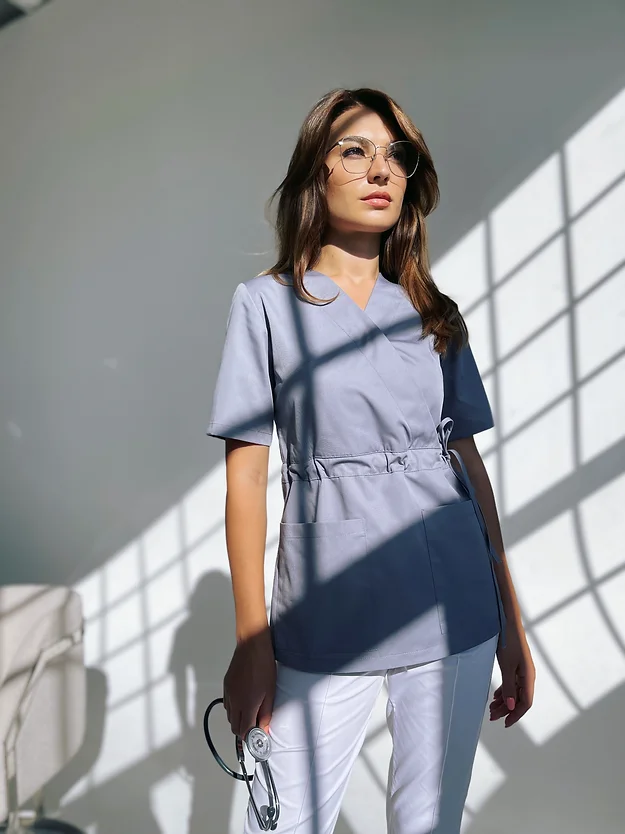 Bluză medicală model Linda *Gri [2]