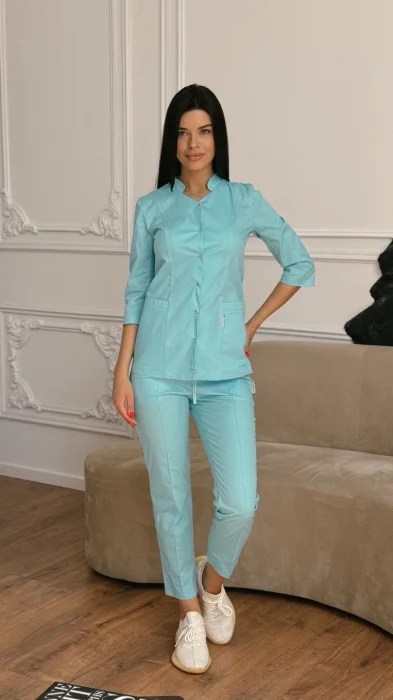 Uniforme pentru femei - Costum medical model Dentus* Ice elastan
