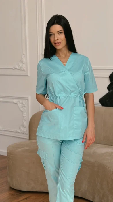 Uniforme pentru femei - Costum medical model linda * Ice elastan 5B