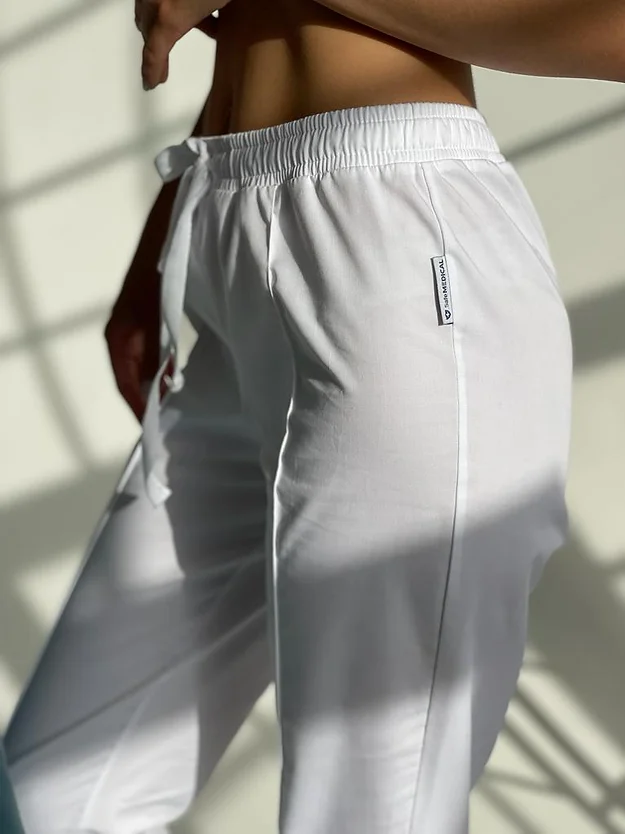 Pantaloni medicali model Dentus*Alb [1]