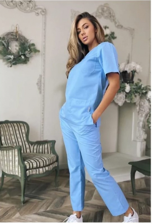 Uniforme pentru femei - Pantaloni medicali model Lia *Azuriu