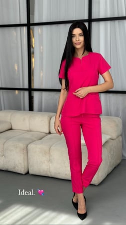 Pantaloni Medicali - Pantaloni medicali model Linda 5B *Fucsia elastan