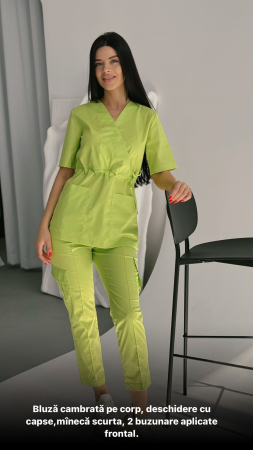 Pantaloni medicali model Linda  5B * Lime elastan [1]