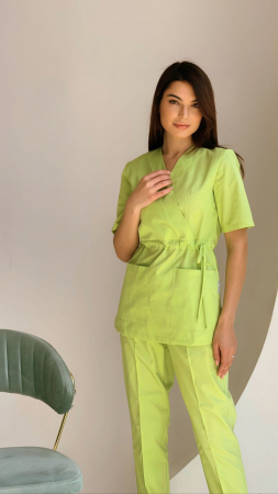 Pantaloni medicali model Linda* Lime elastan [1]